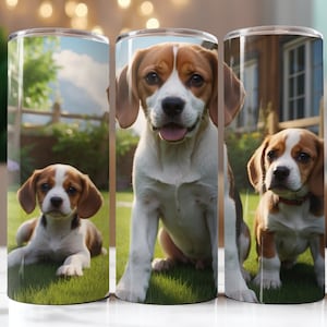 Beagle Skinny Tumbler Wrap, Beagle Mom Tumbler Wrap, Beagle Dog 20oz Tumbler Wrap Mockup Design, Beagle Tumbler PNG, Beagle Coffee Mug Wrap