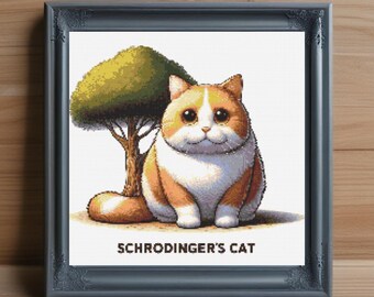 シュレディンガーの猫のクロスステッチパターン PDF - Etsy 日本