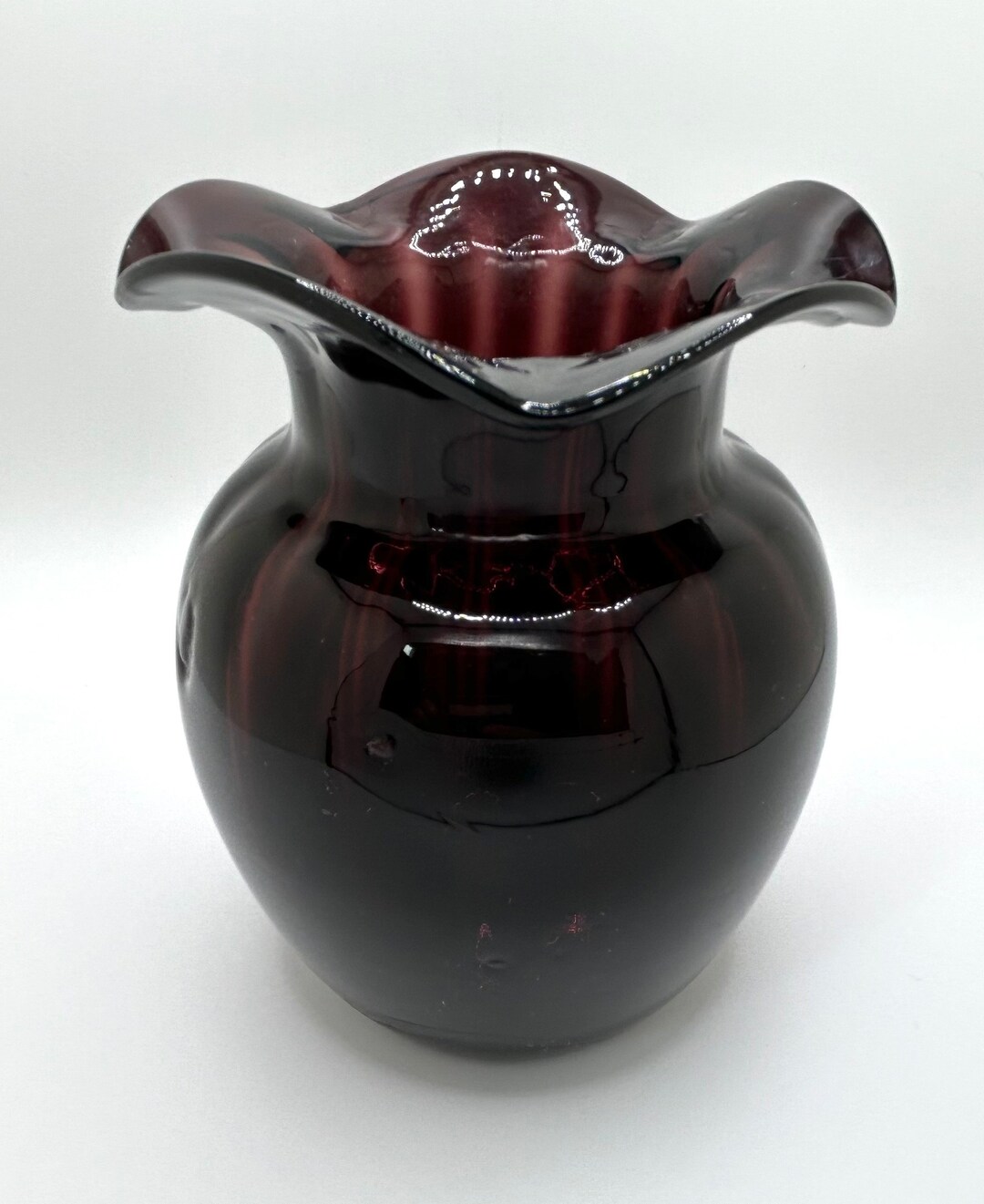 Victorian Era Antique Amethyst Blown Art Glass Vase With Etsy