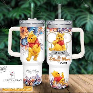 Halloween Winnie the Pooh Becher, benutzerdefinierter Name Pooh Becher, 40 Unzen Edelstahl Becher, Pooh Trinkbecher, Pooh Bär Becher