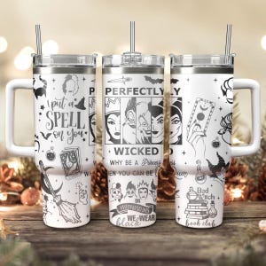 Disney Villains Engraved Tumbler 40oz, Disney Maleficent Ursula Tumbler, Walt Disney World Tumbler, Stainless Steel, Princess Tumbler
