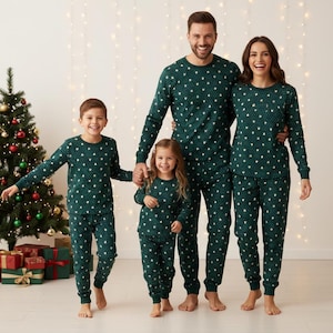Christmas Family Pajamas, Xmas Long Pajamas, Holiday Long Sleeve PJs, Family Pajamas Set, Family Sleepwear Xmas Gift