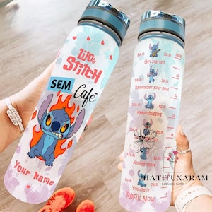 Personalized Stitch Water Bottle, Disney Water Bottle, Fitness Bottle, Stitch 32Oz Water Bottle, Custom Stitch Bottle, Stich And Lilo
