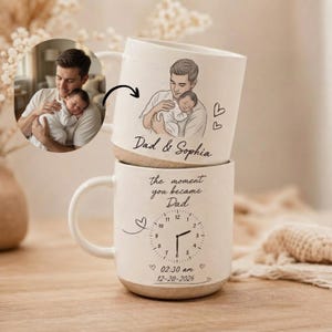 Personalized Dad Mug, Custom Baby Face Mug, Fathers Day Gift, New Dad Gift, Family Keepsake Mug, Gift For Family, Custom Birthday Gift