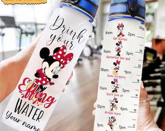 Minnie Wasserflasche, personalisierte Minnie Flasche, Disney Maus Flasche, Minnie Maus Flasche, Mickey und Minnie, Minnie Trinkflasche