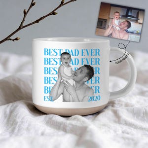 Best Dad Ever Personalized Mug, Custom Photo Mug, Father's Day Gift, Baby Face Mug, New Dad Gift, Gift For Him, Custom Birthday Gift