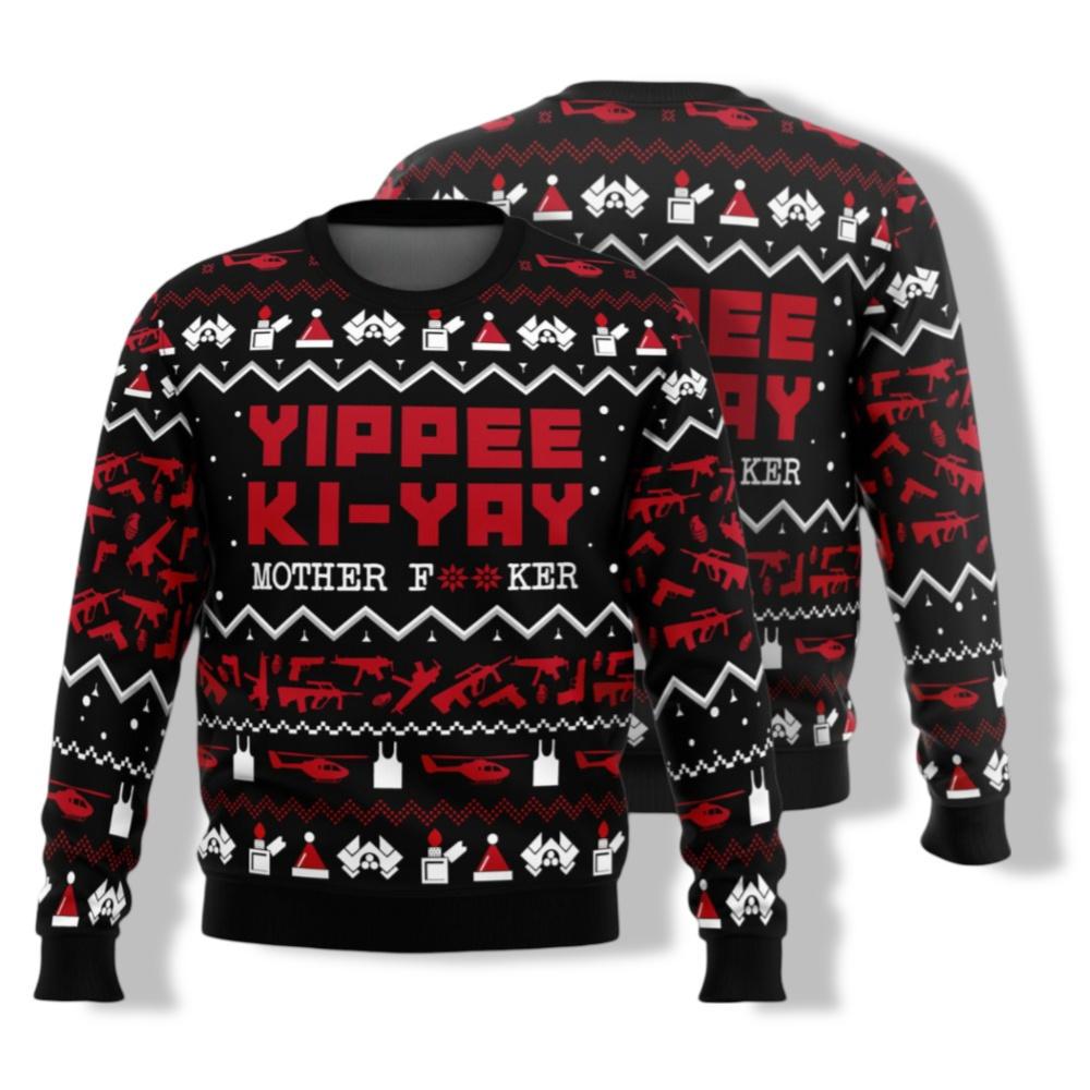 Discover Yippe Ki Yay Die Hard Ugly Christmas Sweater, Nakatomi Plaza 1988 Christmas Party Shirt, Christmas Movie Ugly Sweater
