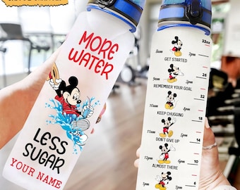 Micky Wasserflasche, Mickey Water Tracker, Disney Micky Flasche, Disney World Flasche, Benutzerdefinierte Wasserflasche, Micky-Maus-Flasche