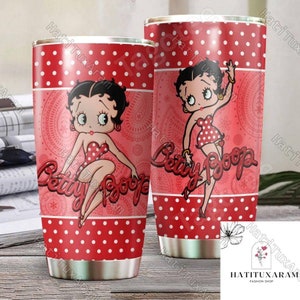 Betty Boop Tumbler, Girl Betty Tumbler, Stainless Steel Tumbler, Cartoon Tumbler, Betty Boop Coffee Tumbler, Tumbler For Women