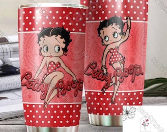 Betty Boop Tumbler, Girl Betty Tumbler, Stainless Steel Tumbler, Cartoon Tumbler, Betty Boop Coffee Tumbler, Tumbler For Women