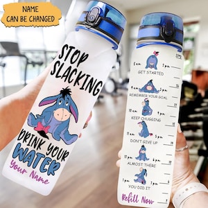 Eeyore Wasserspur Flasche, niedliche Eeyore Wasserflasche, benutzerdefinierte Eeyore Flasche, Pooh Wasserflasche, Pooh Bär, Eeyore Trinkflasche