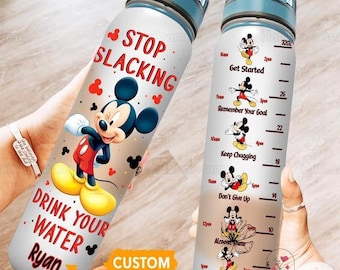 Micky-Maus-Wasserflasche, Minnie-Maus-Wasserflasche, Motivationsflasche, Disney-Wasserflasche, benutzerdefiniertes Flaschengeschenk für Kinder