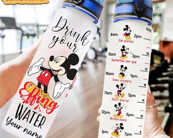 Mickey Mouse Wasserflasche, Disney Wasserflasche, Mickey Wasserflasche, Mickey Sportflasche, Mickey Fitness Flasche, lustige Wasserflasche