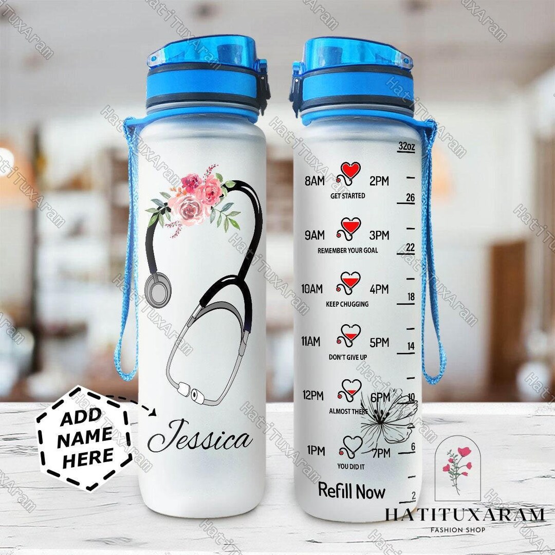 Personalized Nurse/Doctor Tracker Bottle - Gift Idea for Nurse/Doctor main image 0