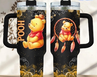 Vaso de Winnie The Pooh de 40 oz, vaso de Disney Pooh, regalos de oso Pooh para los amantes de Pooh, regalos de Disneyworld para los fanáticos de Disney, vaso clásico de Pooh