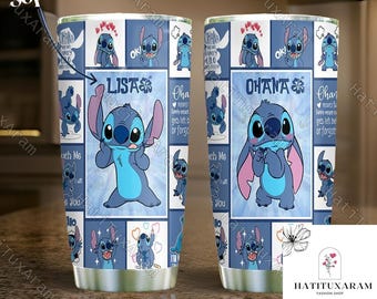 Halloween Stitch Tumbler, Personalized Stitch Tumbler, Stitch Coffee Tumbler, Custom Tumbler, Stitch 20oz Tumbler, Stainless Steel