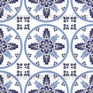 Mexican Talavera Seamless Digital Tile File Repeat Pattern