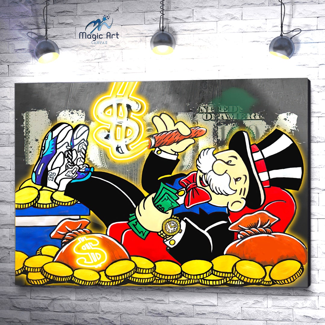 Entrepreneur Canvas Alec Monopoly Canvas Art Print Monopoly Etsy