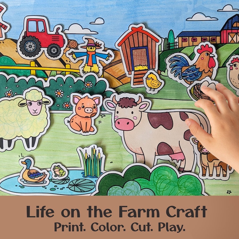 Tractor Play Rug On the Farm Craft - Etsy UK