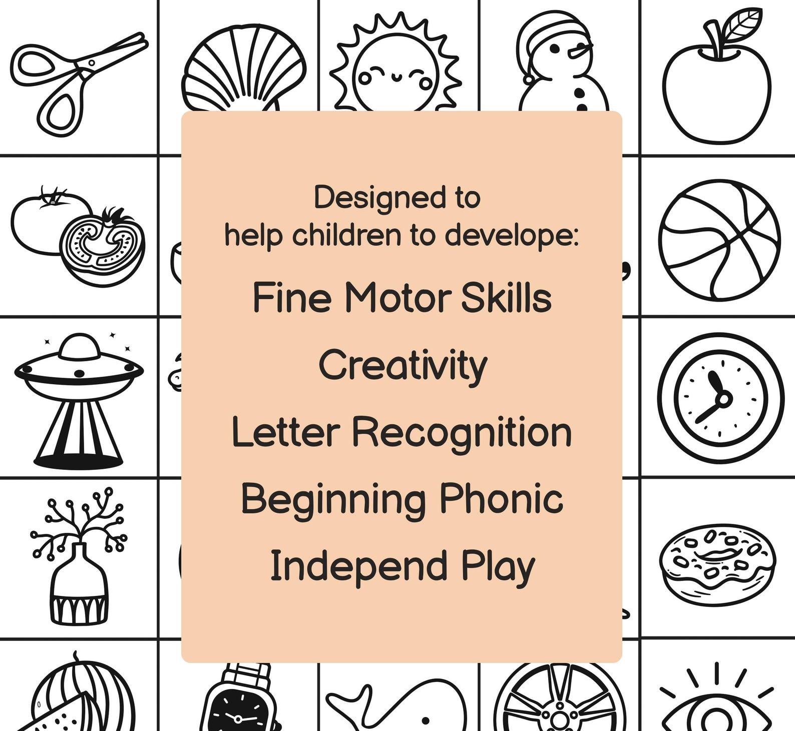 Preschool Phonics Activity | Beginning Sounds Letter Match (digital ...