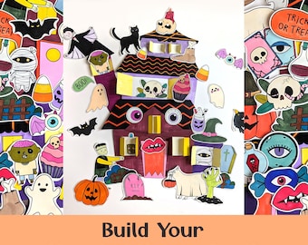Haunted House Craft, Build Your Own Halloween Activity