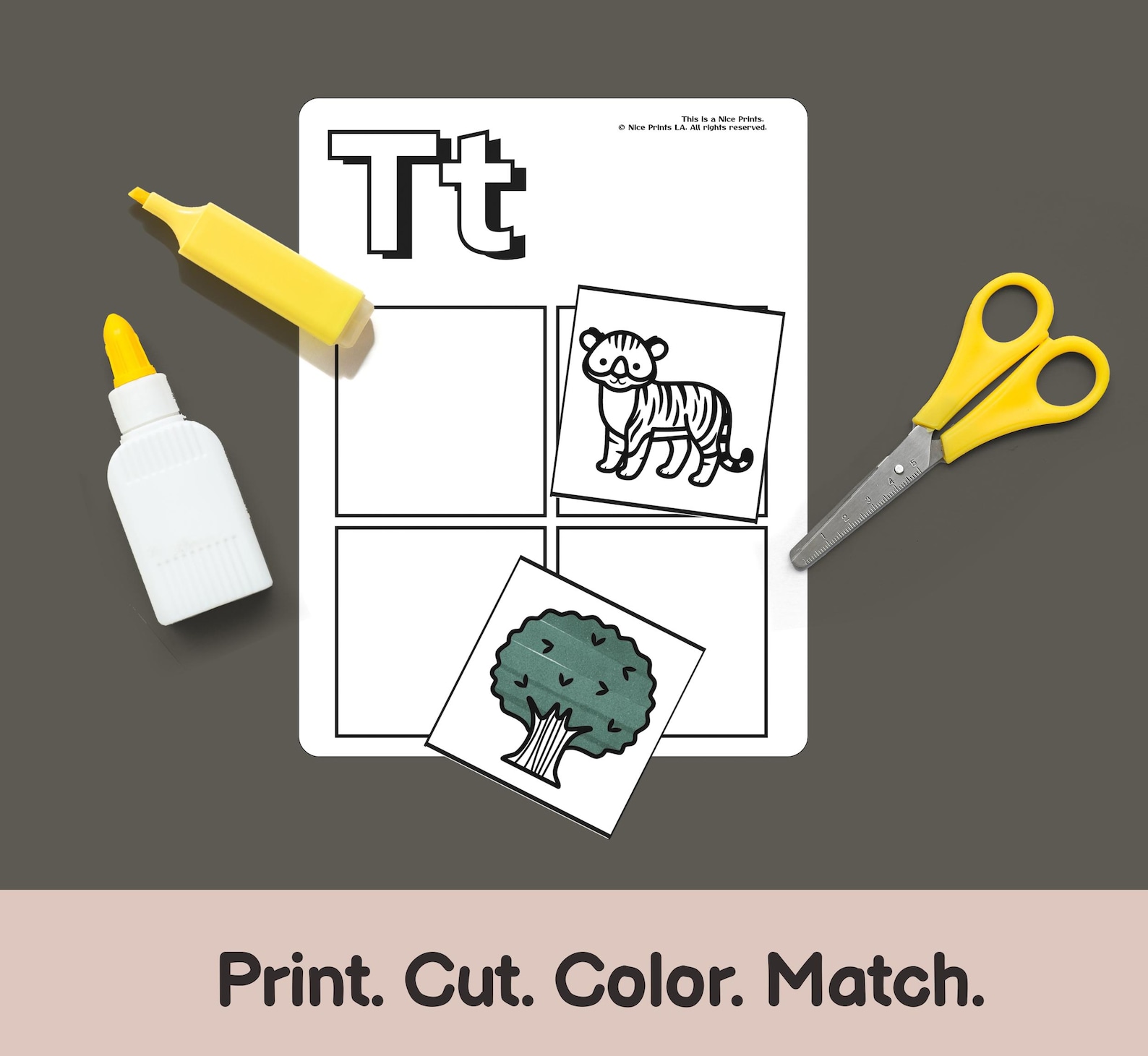 Preschool Phonics Activity | Beginning Sounds Letter Match (digital ...