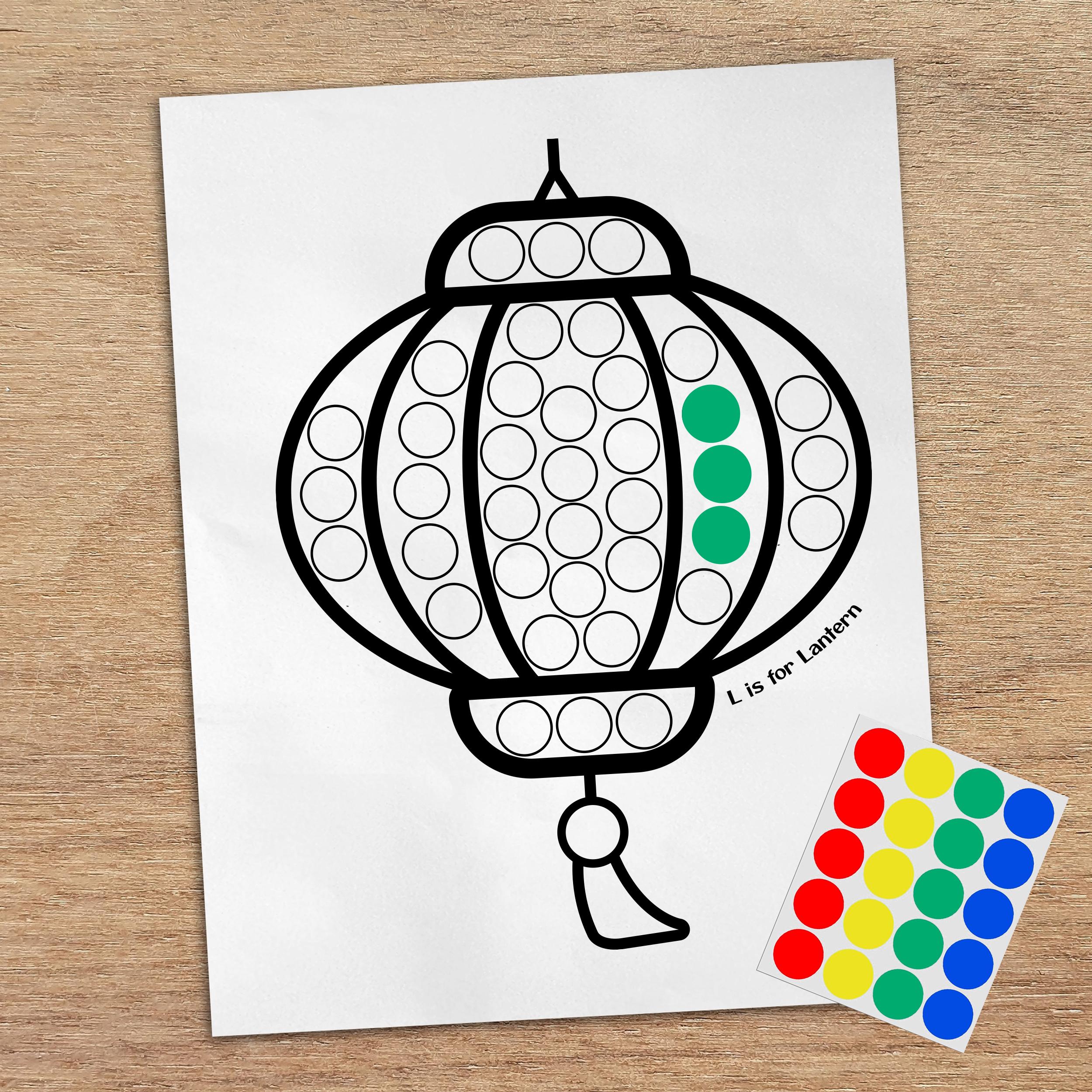 Chinese Lunar New Year Dot Sticker Activity, Toddler Art (digital ...