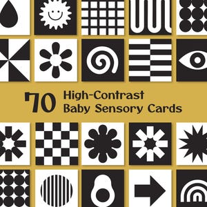 70pc High Contrast Baby Cards | Black & White Sensory Printable (DIGITAL DOWNLOAD) image 4