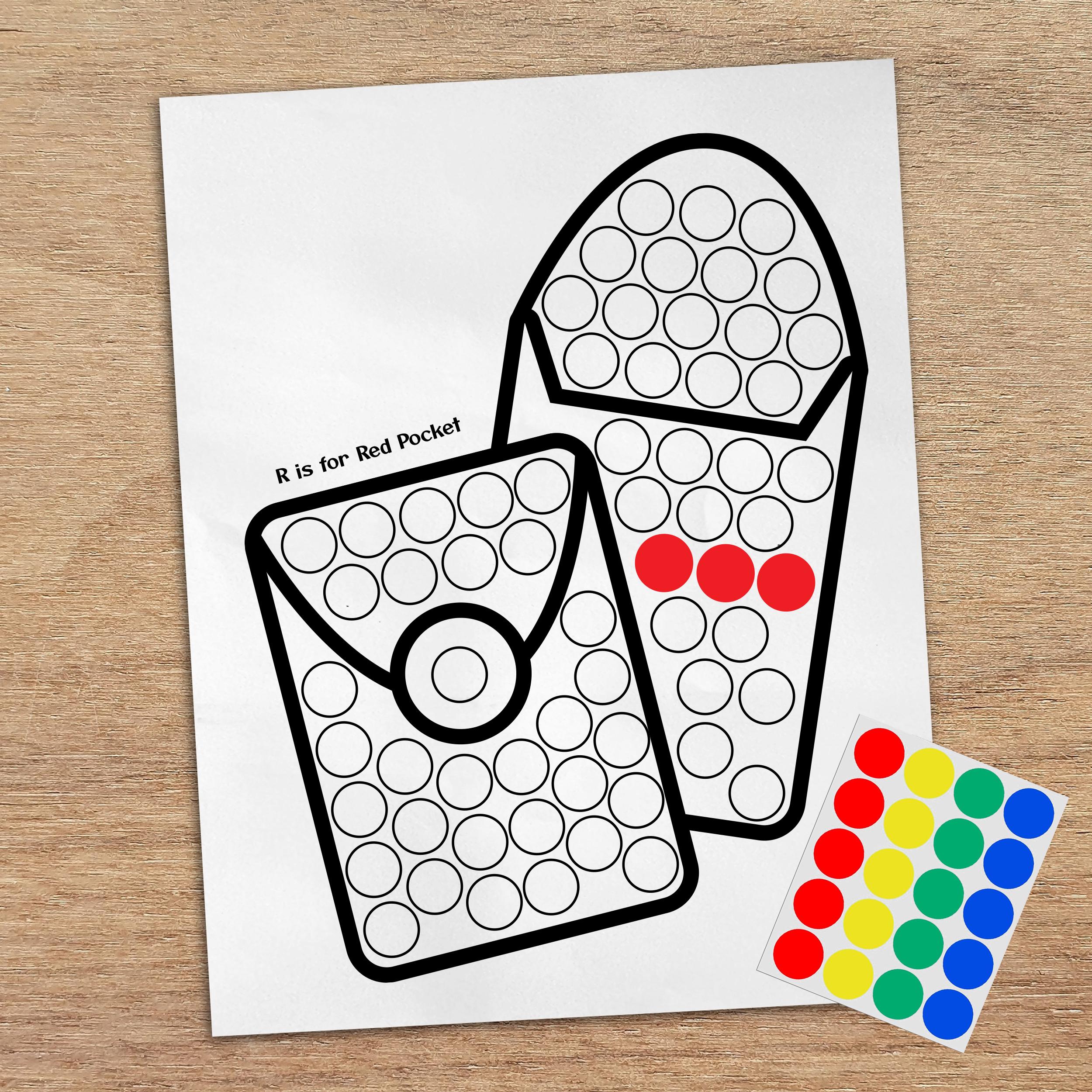 Chinese Lunar New Year Dot Sticker Activity, Toddler Art (digital ...