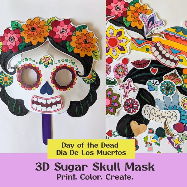 Dia De Los Muertos Mask - Etsy