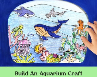 DIY Aquarium Craft Printable | Ocean Animals Activity (Digital Download)