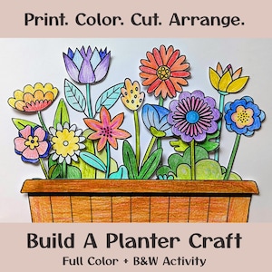 DIY Erstellen einer Pflanzgefäß-Aktivität | Sommer Garten Handwerk | Kid Blumenschmuck | Feinmotorik üben | Kleinkind Natur Künste Farbe, Schnitt