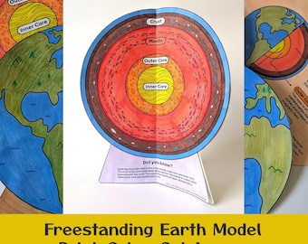 Earth Layers Craft, 3D Freestanding STEM Educational Model