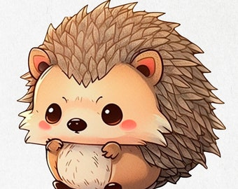 Hedgehog, Hedgehog Sticker, Hedgehog Vinyl, Happy Hedgehog, Cute Hedgehog Decal, Water Bottle Stickers | Vinyl Sticker 2" x 2" & 4"