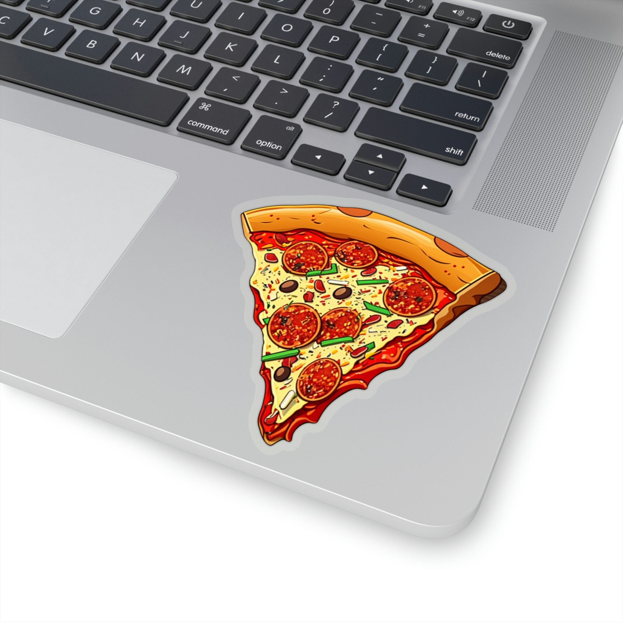 Slice Sticker Design Pizza Slice Sticker, Happy Pizza Slice, Pizza Slice, Vinyl, Smiling ...