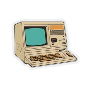Computer Sticker, Vintage Computer, PC, Computer Vinyl, Retro Tech ...