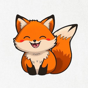 Fox, Fox Sticker, Orange Fox, Fox Vinyl, Angry Fox, Cute Fox Decal, Water Bottle Stickers, Laptop Decal | Vinyl Sticker | 2&quot;x2&quot; & 4&quot;x4&quot;