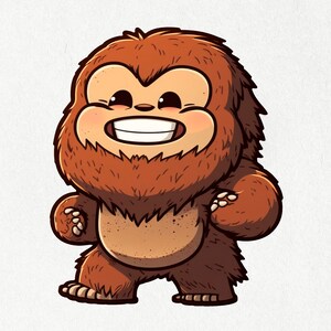 Bigfoot, Bigfoot Sticker, Sasquatch, Bigfoot Vinyl, Happy Bigfoot, Cute Decal, Water Bottle Stickers, Laptop Decal | Vinyl Sticker