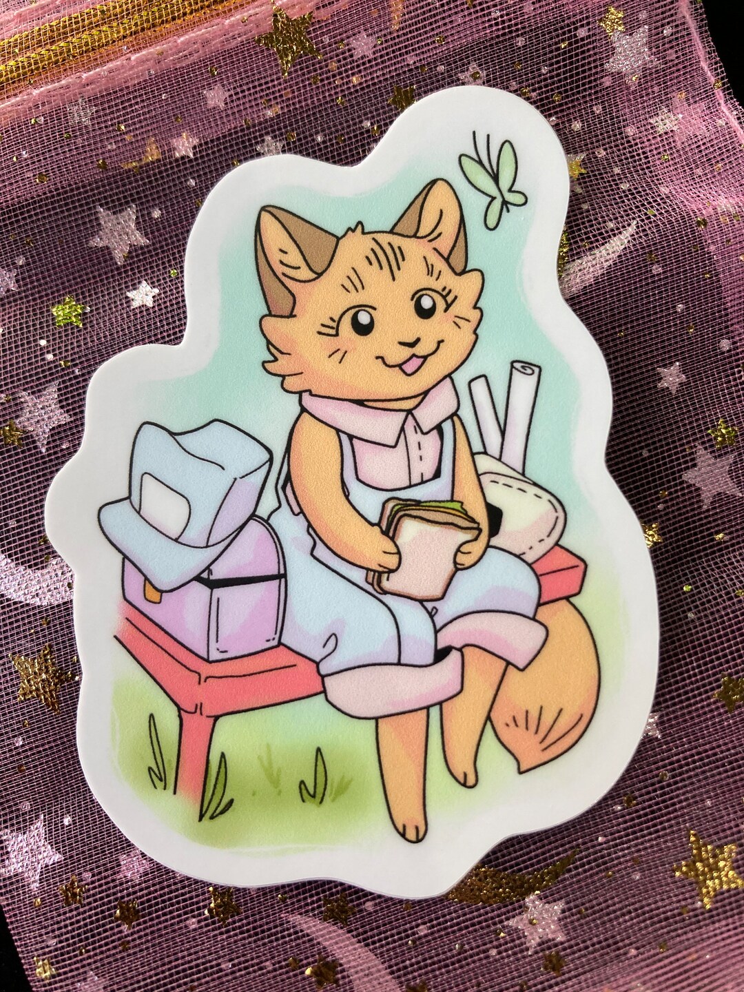 Lunch Break Kitty - Etsy