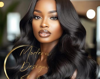 Glamorous Hair Model Stock Photo: AI-Generated Beauty Image