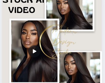 Glossy Hair Stock Video: AI-Generated Beauty Reel (1080p)