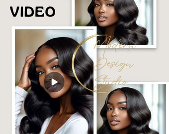 Glossy Hair Stock Video: Beauty Marketing Reel (Digital Download)