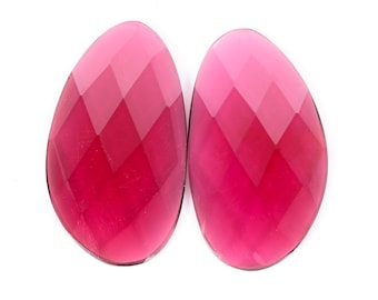 Rhodolite Garnet Gemstone Pair: Faceted Fancy Shape, 16.55 Ct