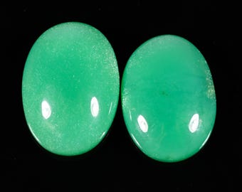 Excellent Top Quality Natural Chrysophase Oval Shape For Making Jewellery 38.30 Ct 22X16X-23X16X8 MM AZ-144