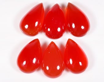 Natural Carnelian Agate Cabochan Pear Shape 40.70 Ct 16x10x6- 10x10x6 MM AZ-123