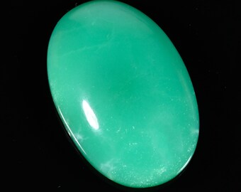 Natural Chrysophase Oval Shape Cabochan 40.00 Ct 31x21x18 MM AZ-143