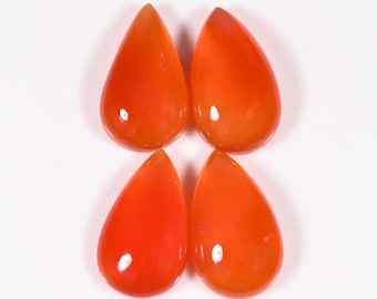 Natural Carnelian Agate Pear Shape Cabochan Lot 36.45 Ct 20x12x6-20x12x6 MM AZ-127