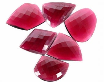 Awesome Beautiful Top Quality Rhodolite Garnet lot Natural Fancy Shape Flat Back Faceted Loose Gemstone For Making jewellery 101.90 Ct AZ-2