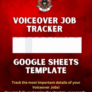 Voiceover Job Tracker - Google Sheets Template
