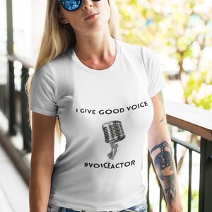 Voiceover shirt - Voice Actor - Voice Over - Give Good Voice - Unisex Jersey Short Sleeve Tee